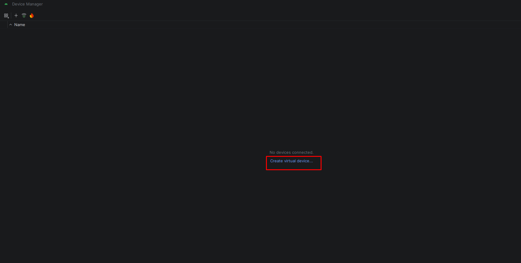 Create Device Button