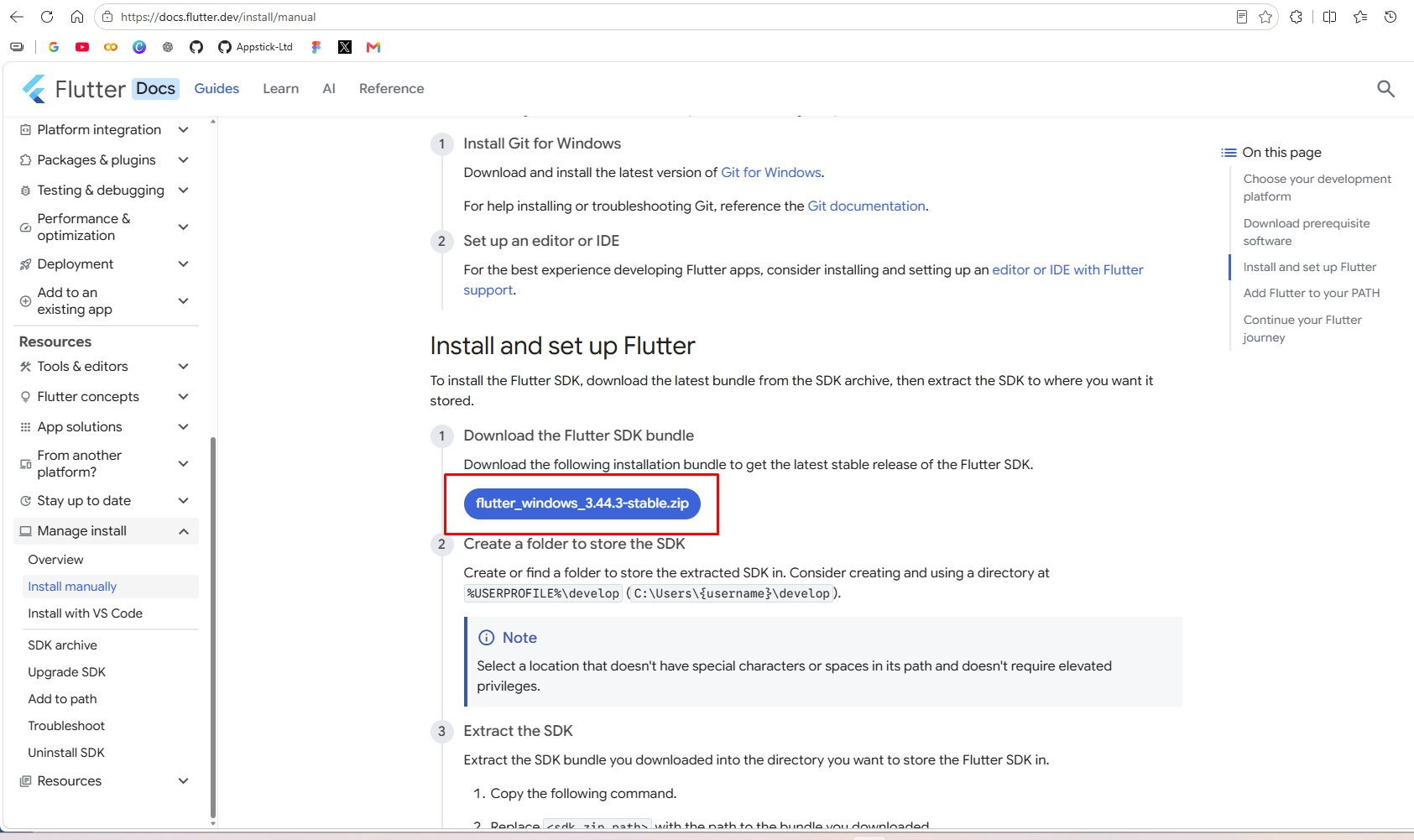 Flutter SDK Download