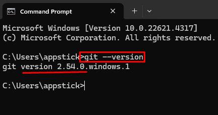 Git Version Check