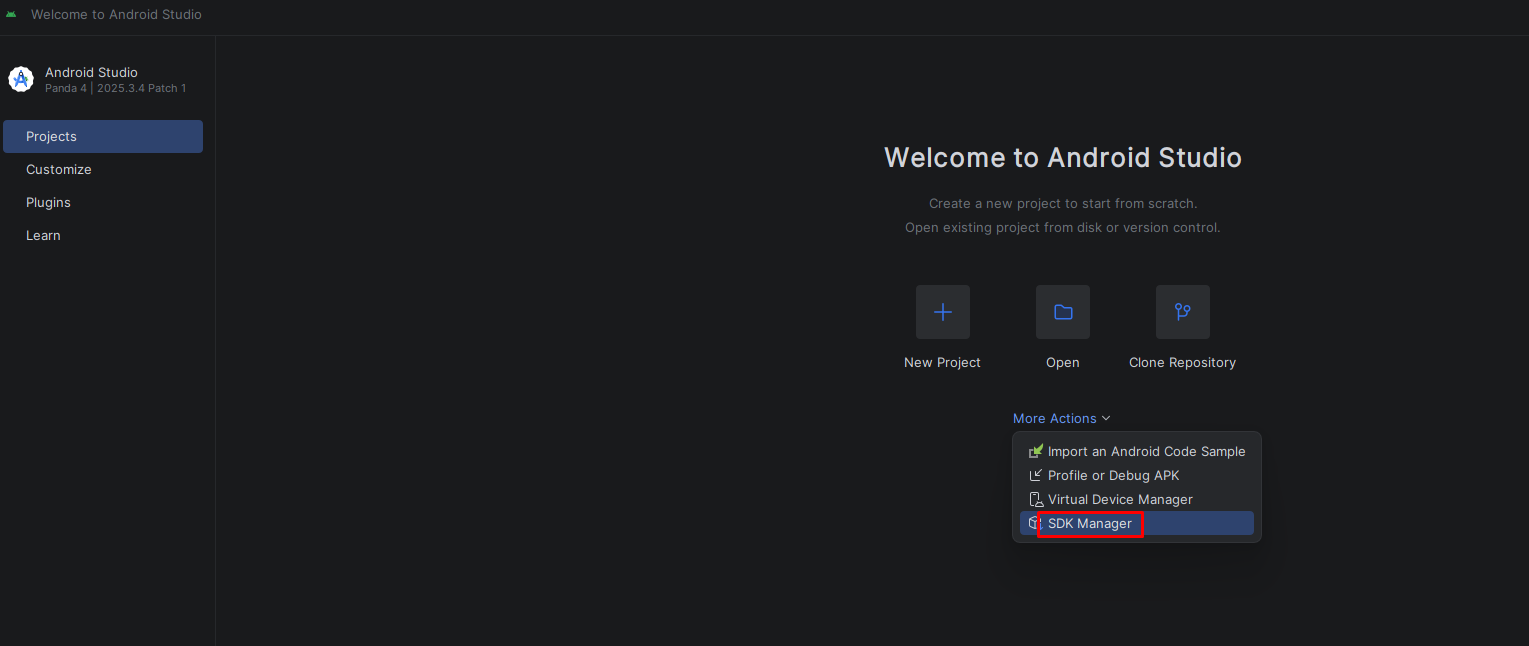 Open SDK Manager